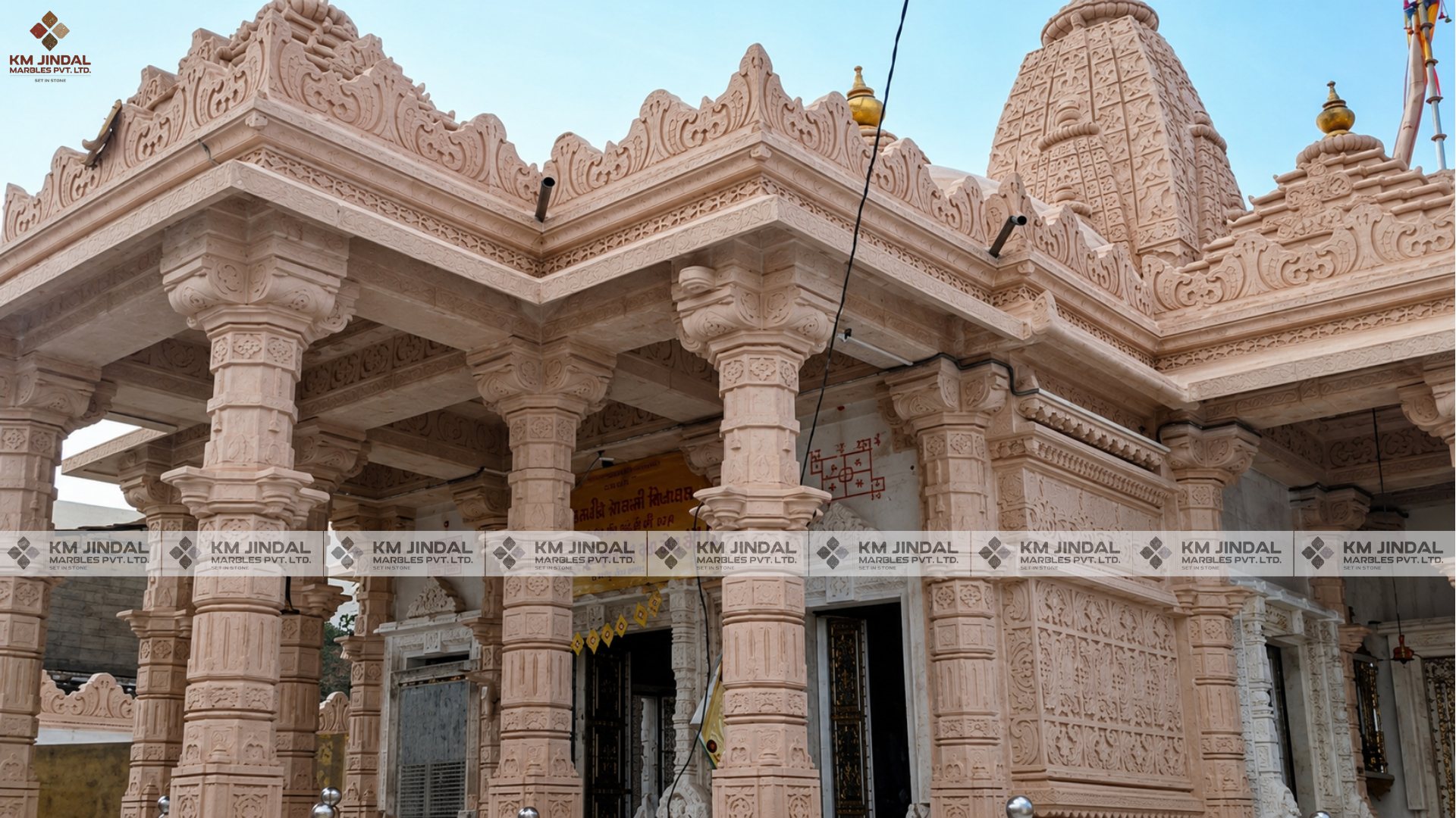 Ornate Stone Mandap Canopy
